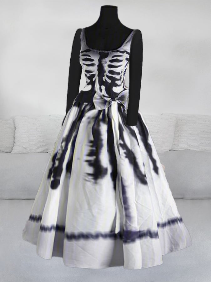 Halloween Goth Sleeveless Bandage Mesh Dress(Skirt without skirt support)