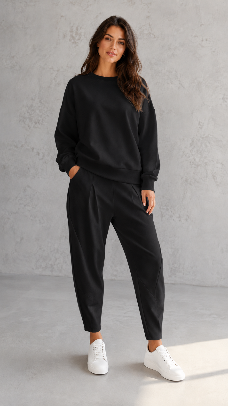 Women's Casual Oversized Sweatshirt & Jogger Set