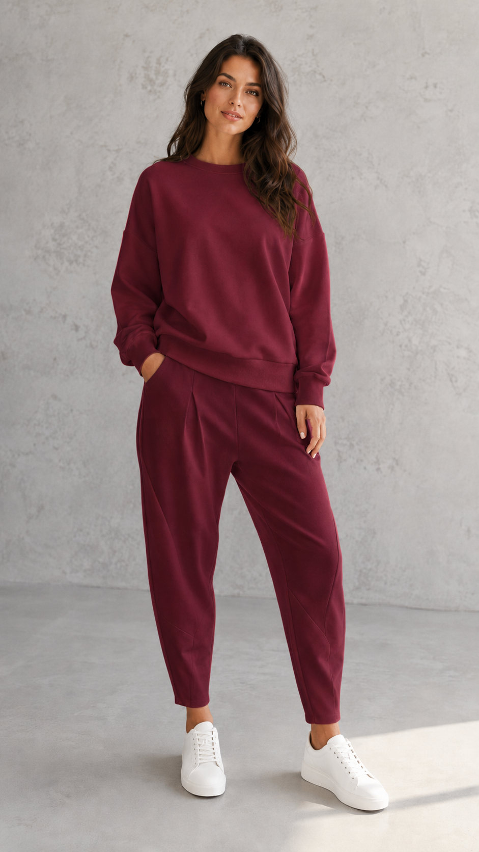 Women's Casual Oversized Sweatshirt & Jogger Set