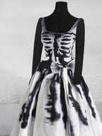 Halloween Goth Sleeveless Bandage Mesh Dress(Skirt without skirt support)