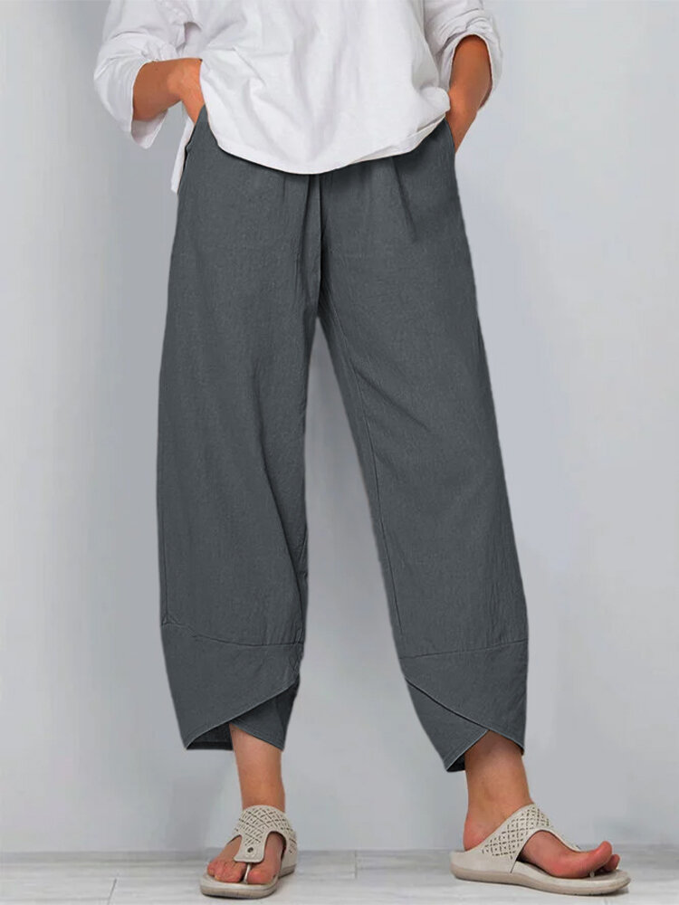 Women Cotton Pants Spring Summer Casual Pants